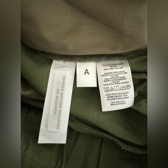 LOFT Elastic waistband wide leg linen blend pants - Picture 11 of 11